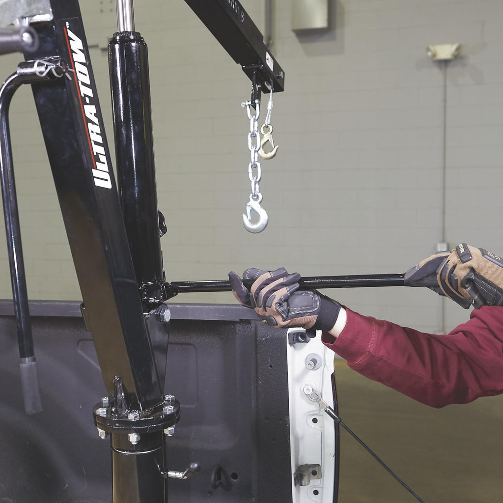Hydraulic Pickup Truck Crane with Hand Winch 2000-Lb. Capacity J798