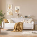 Twin Size Upholstered Linen Daybed with Metal Legs W794274