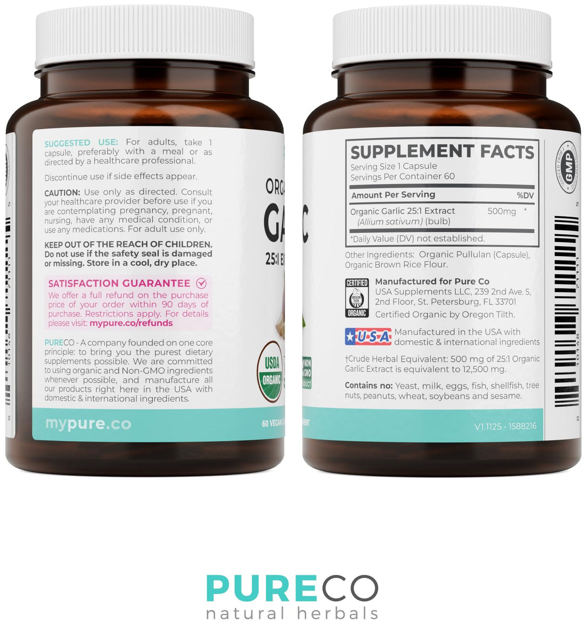 USDA Organic Odorless Garlic Capsules K945646
