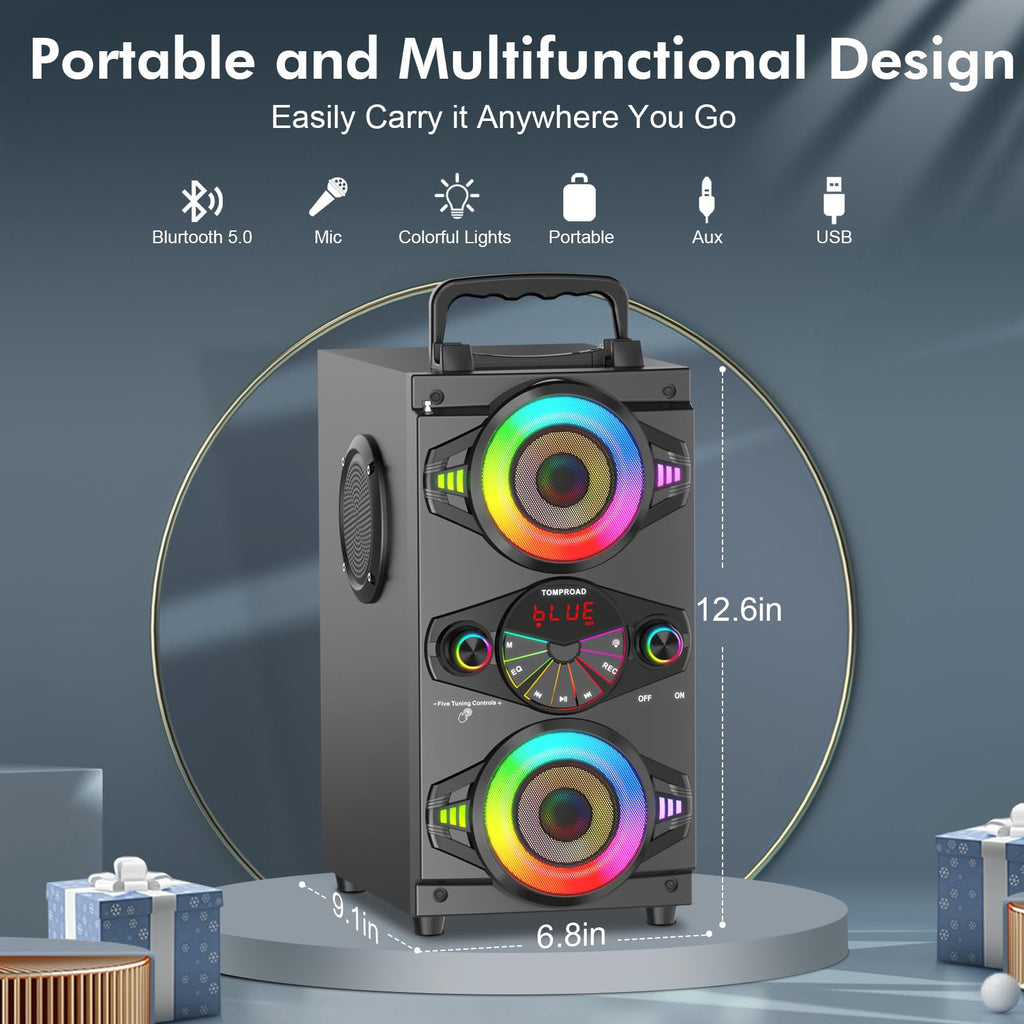 60W Portable Bluetooth Speaker with Subwoofer A19963