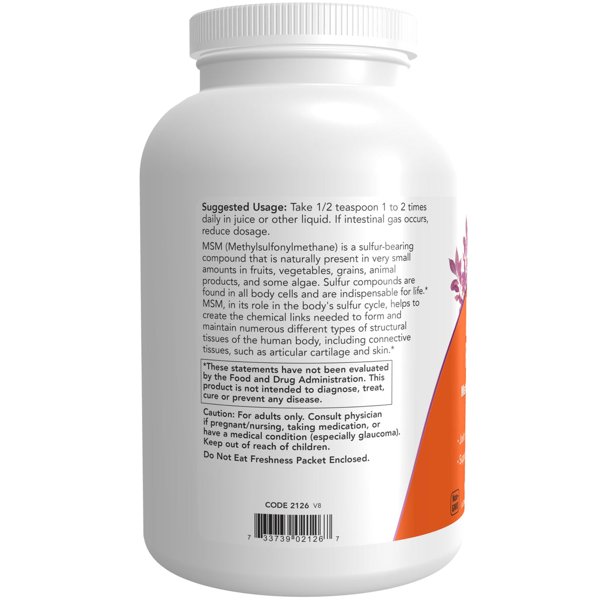 MSM Powder 1 lb R8544
