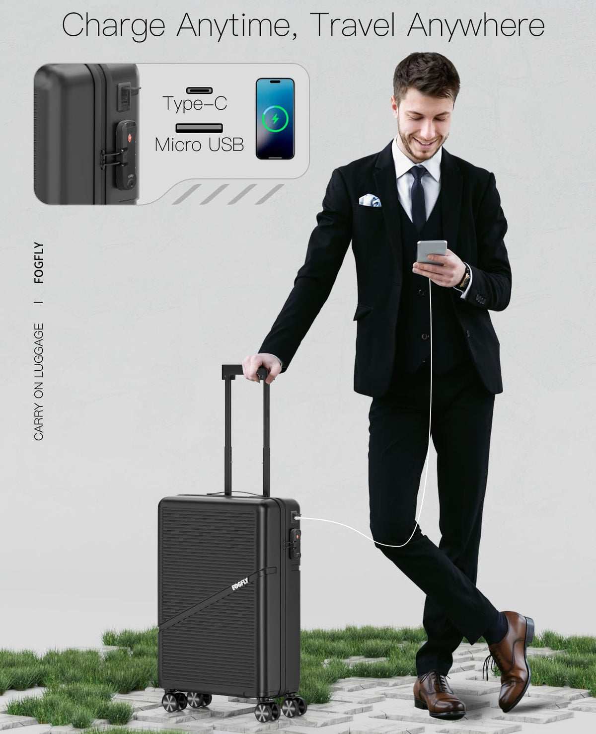 20 Inch Hardside Spinner Luggage with TSA Lock I7496