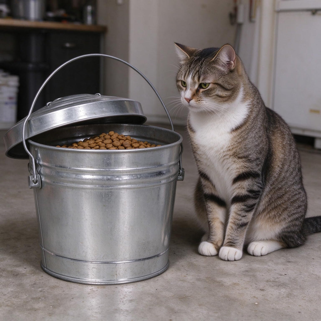 6 Gal Galvanized Steel Storage Can with Locking Lid M887017