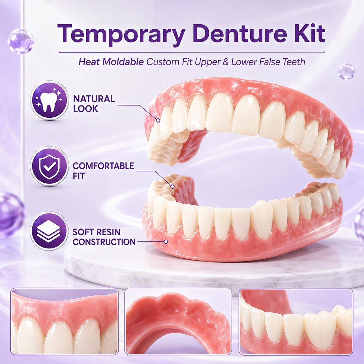 Heat Moldable Temporary Denture Kit 1 Set J27660