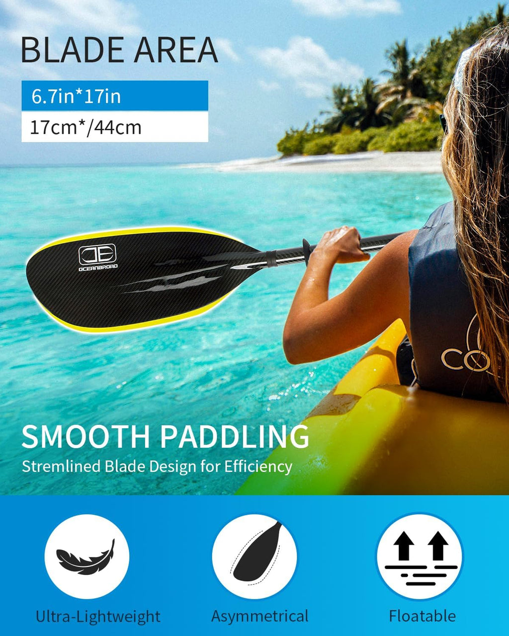 Full Carbon Fiber Adjustable Kayak Paddle A546