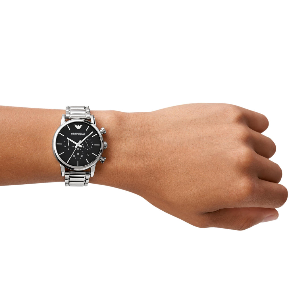 Men's Automatic Chronograph Watch with Stainless Steel or Leather Band Z902