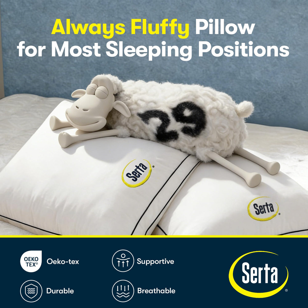 Queen Size Set of 2 Bed Pillows H191692