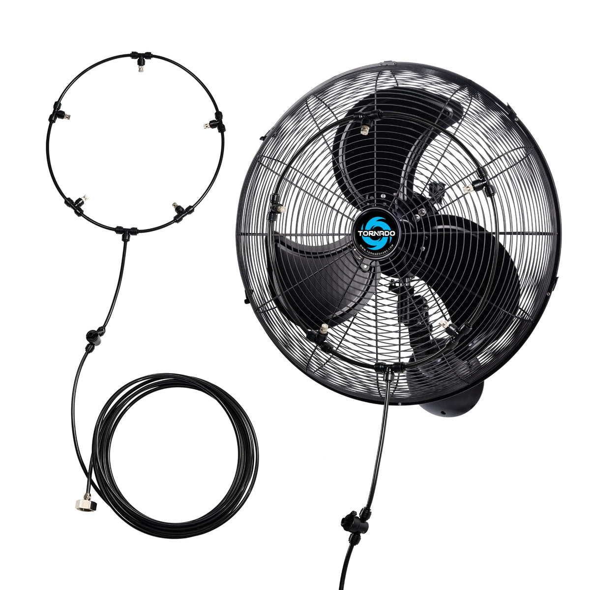 20 Inch Outdoor Wall Mount Fan with Misting Ring U624880