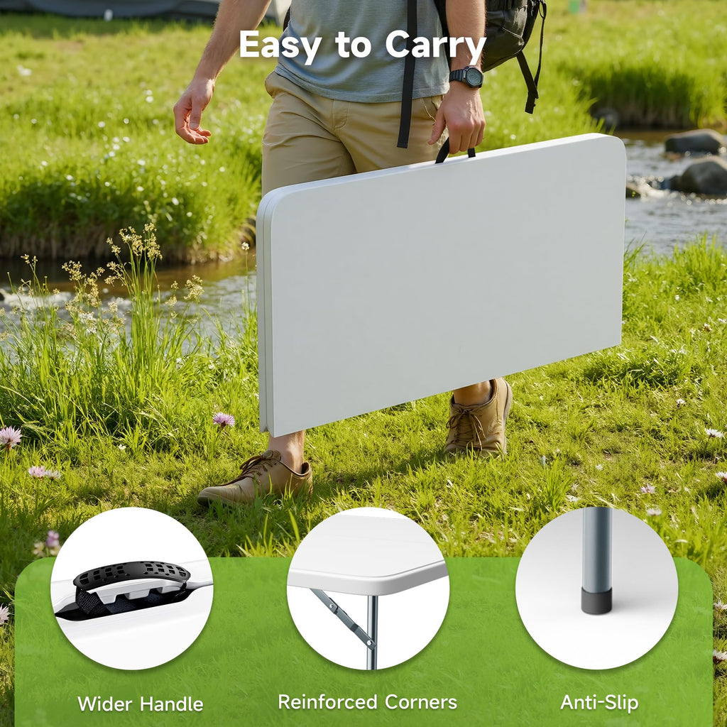 3 ft Square Folding Card Table with Carrying Handle O6960
