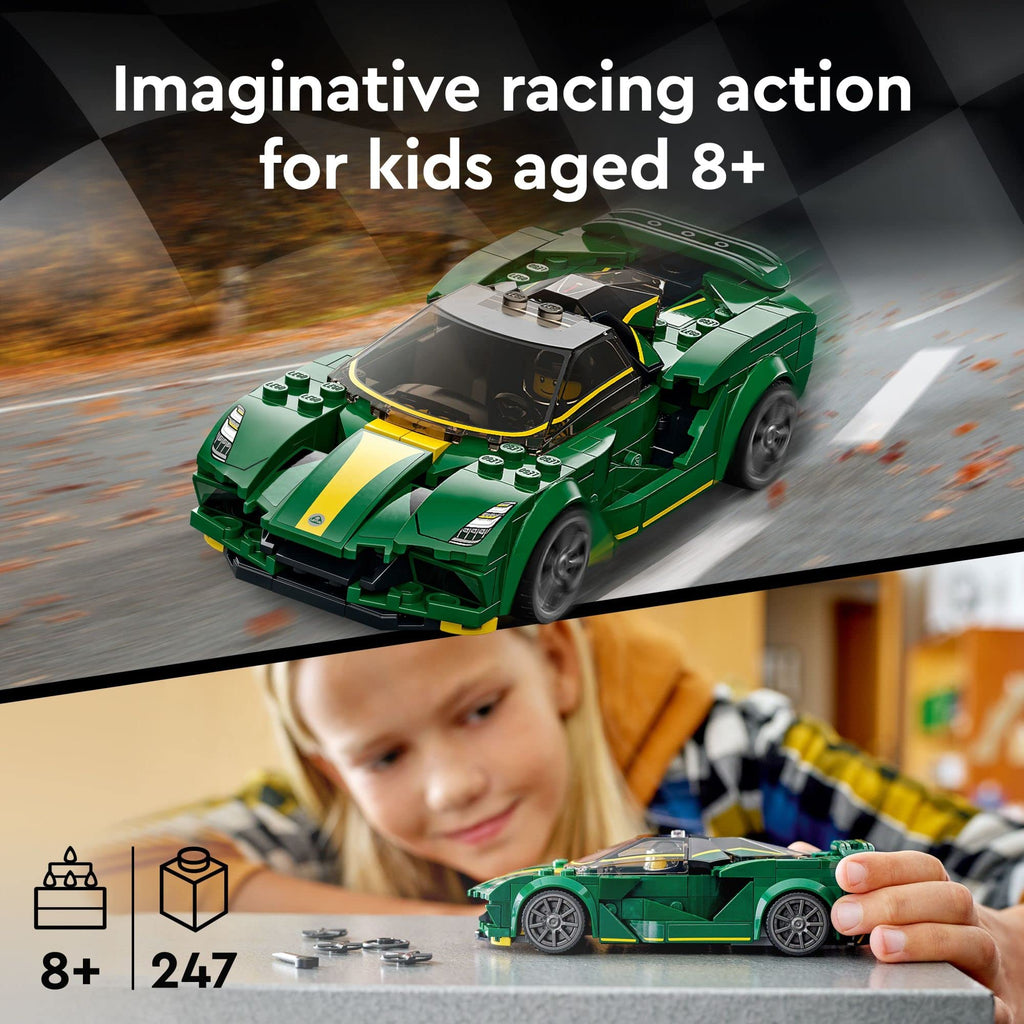 Race Car Toy Model with Racing Driver Minifigure V9725