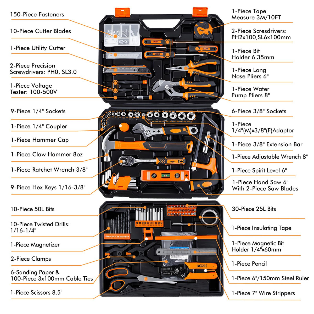 368 Piece Home Repair Tool Kit with Drawer Toolbox S915961