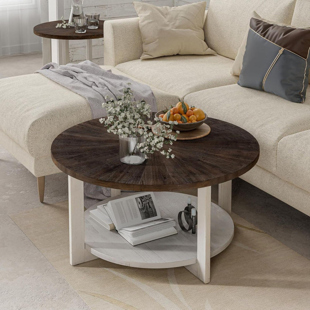 Round Farmhouse Coffee Table H91871