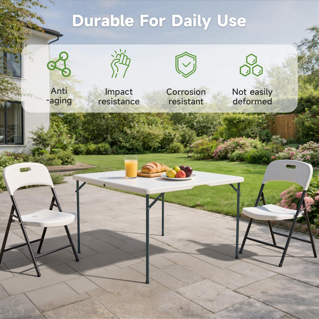 3 ft Square Folding Card Table with Carrying Handle O6960