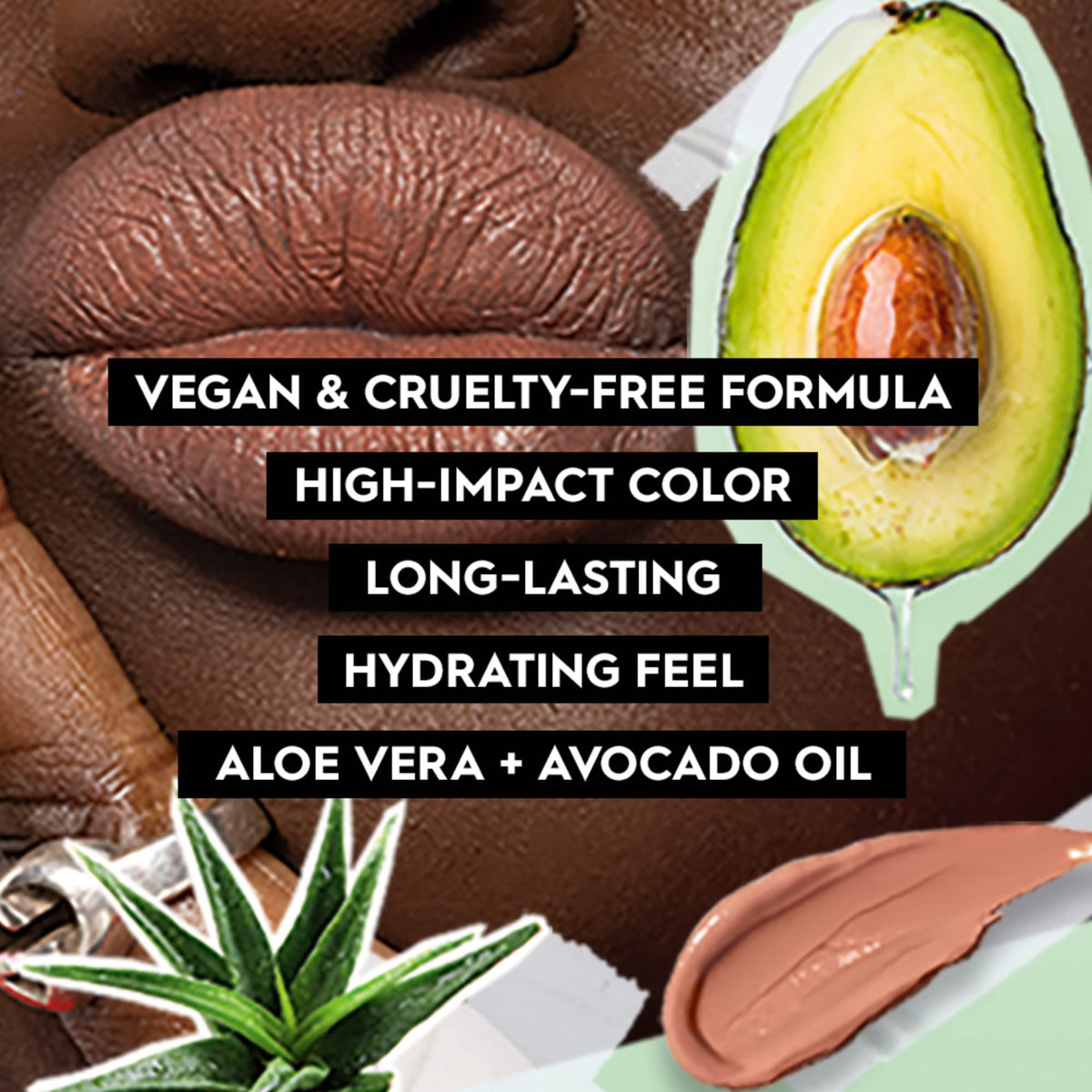 Hydrating Lipstick with Aloe Vera + Avocado Oil S648