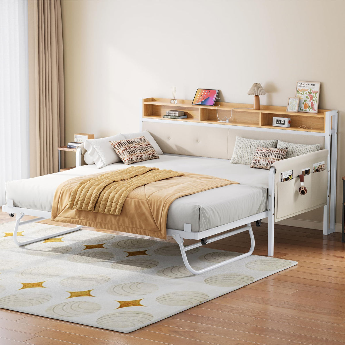White Daybed with Trundle T98223