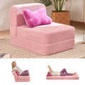 Pink Folding Convertible Sofa Bed Z8846