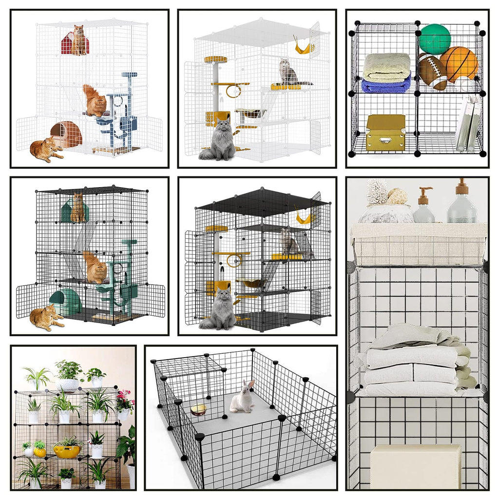 Large Cat Cage Detachable Metal Wire Playpen F89367