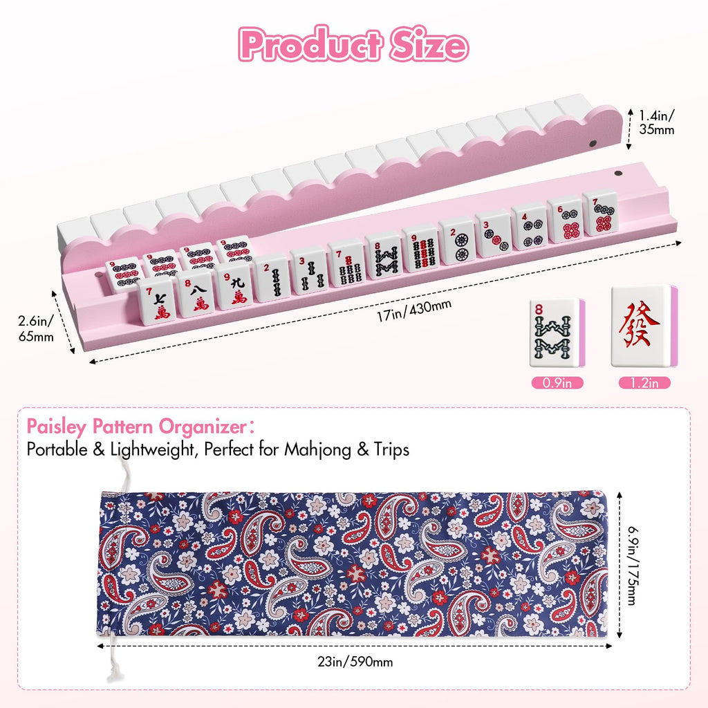 Wooden Mahjong Racks with Pushers I604804