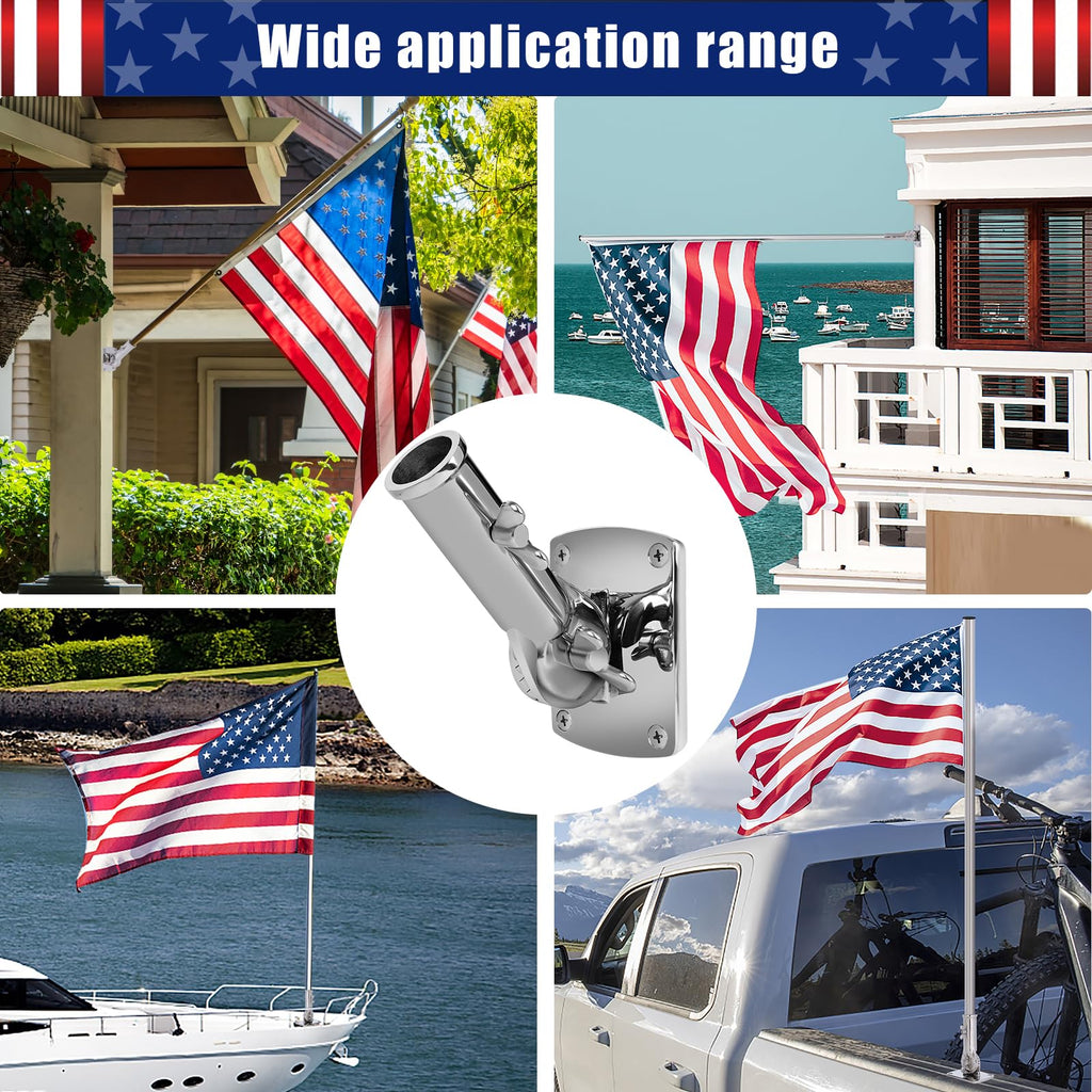 316 Stainless Steel Adjustable Flag Pole Holder E80586