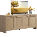TV Stand with 4 Rattan Cabinets K397