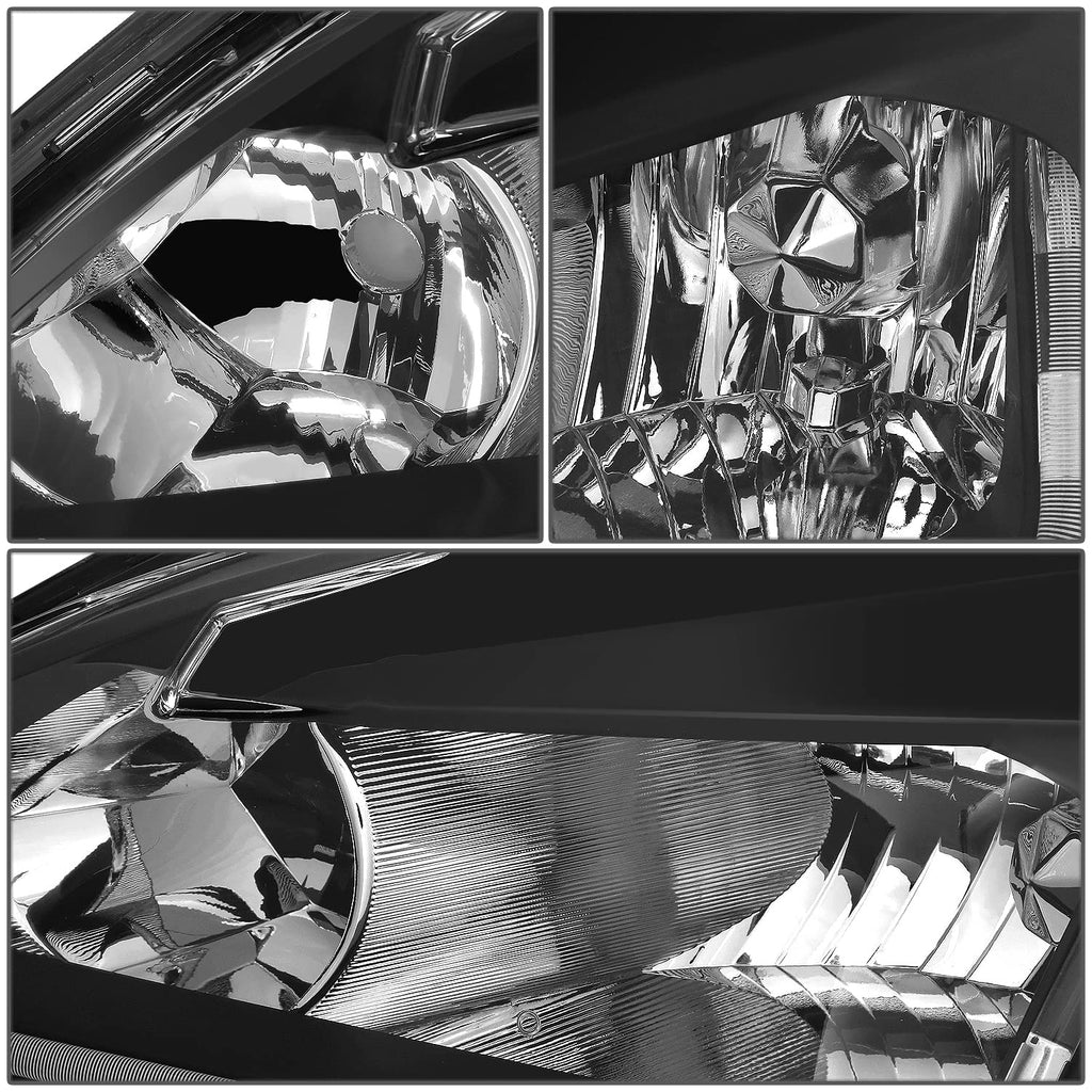 Black Headlight Assembly with LED Day Running Light Z18712