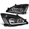 Black Headlight Assembly with LED Day Running Light Z18712