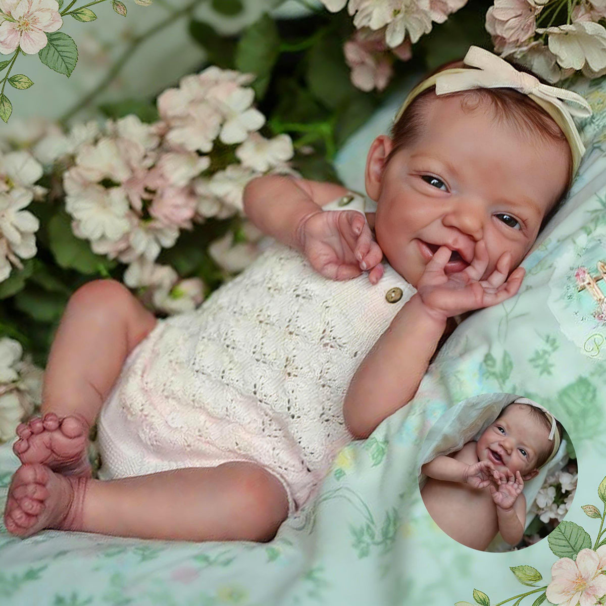 20 in Full Silicone Reborn Baby Doll Girl W7432