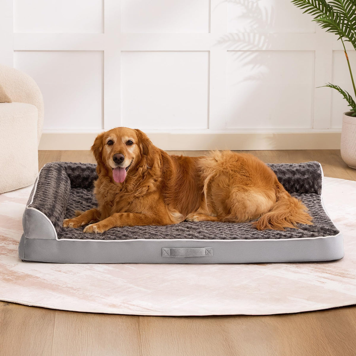 XL Orthopedic Dog Bed Grey I58414
