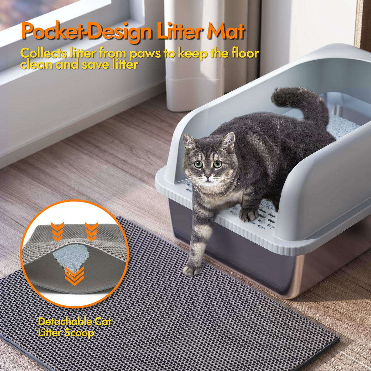 Stainless Steel Cat Litter Box with Lid L62552