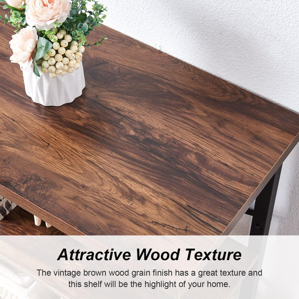 4 Tier Rustic Brown Bookshelf A470153