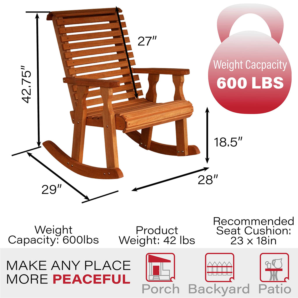 Cedar Stain Pressure Treated Rocking Chair L313188