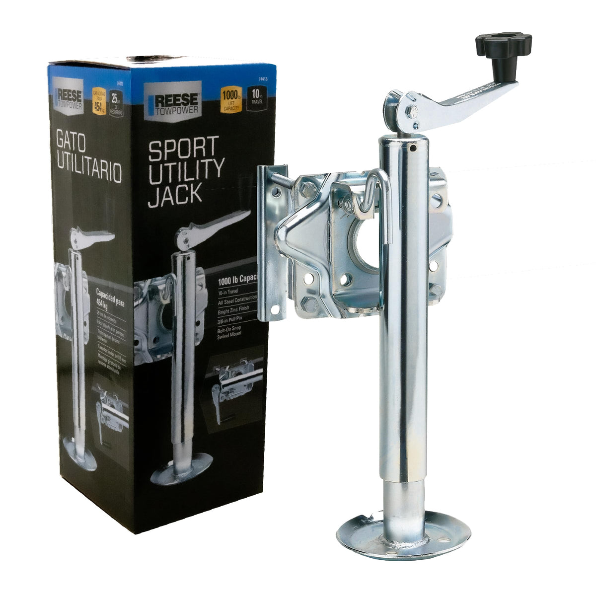 Round Trailer Jack Side Mount 1,000 lbs. Lift Capacity A57419