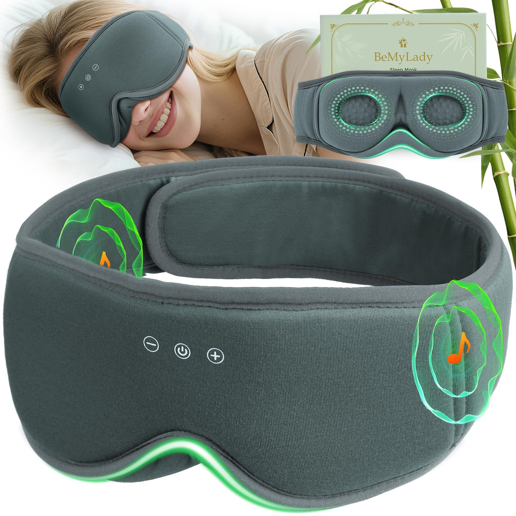 Bamboo Cotton Sleep Mask with Bluetooth Headphones J6249