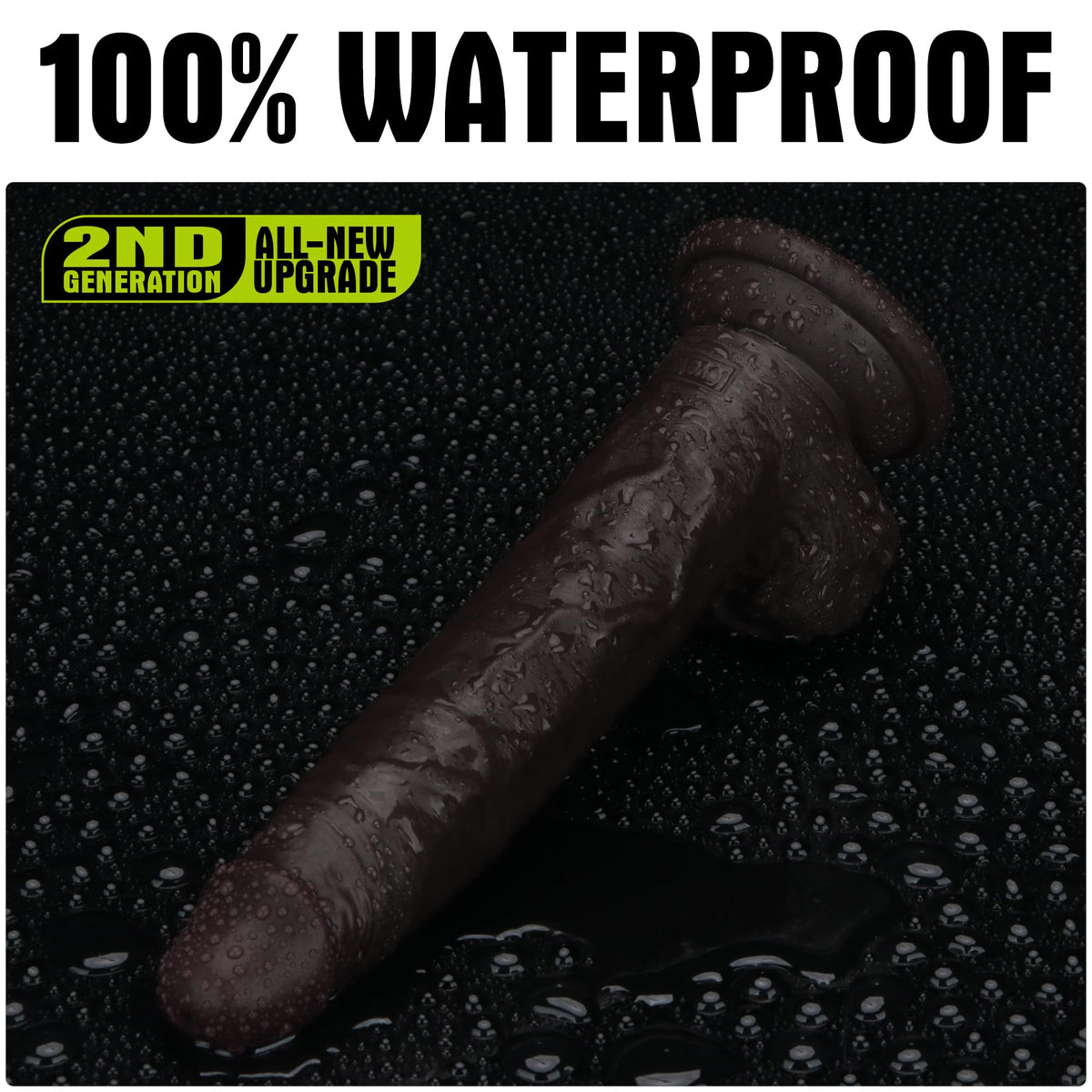 Black 7.5 Inch Dual Density Silicone Dildo Y9734