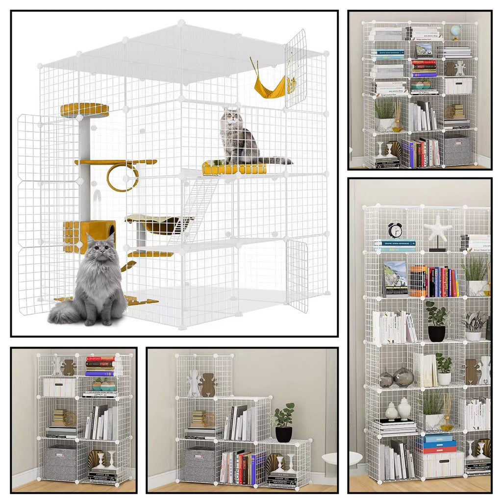 Large Cat Cage Detachable Metal Wire Playpen F89367