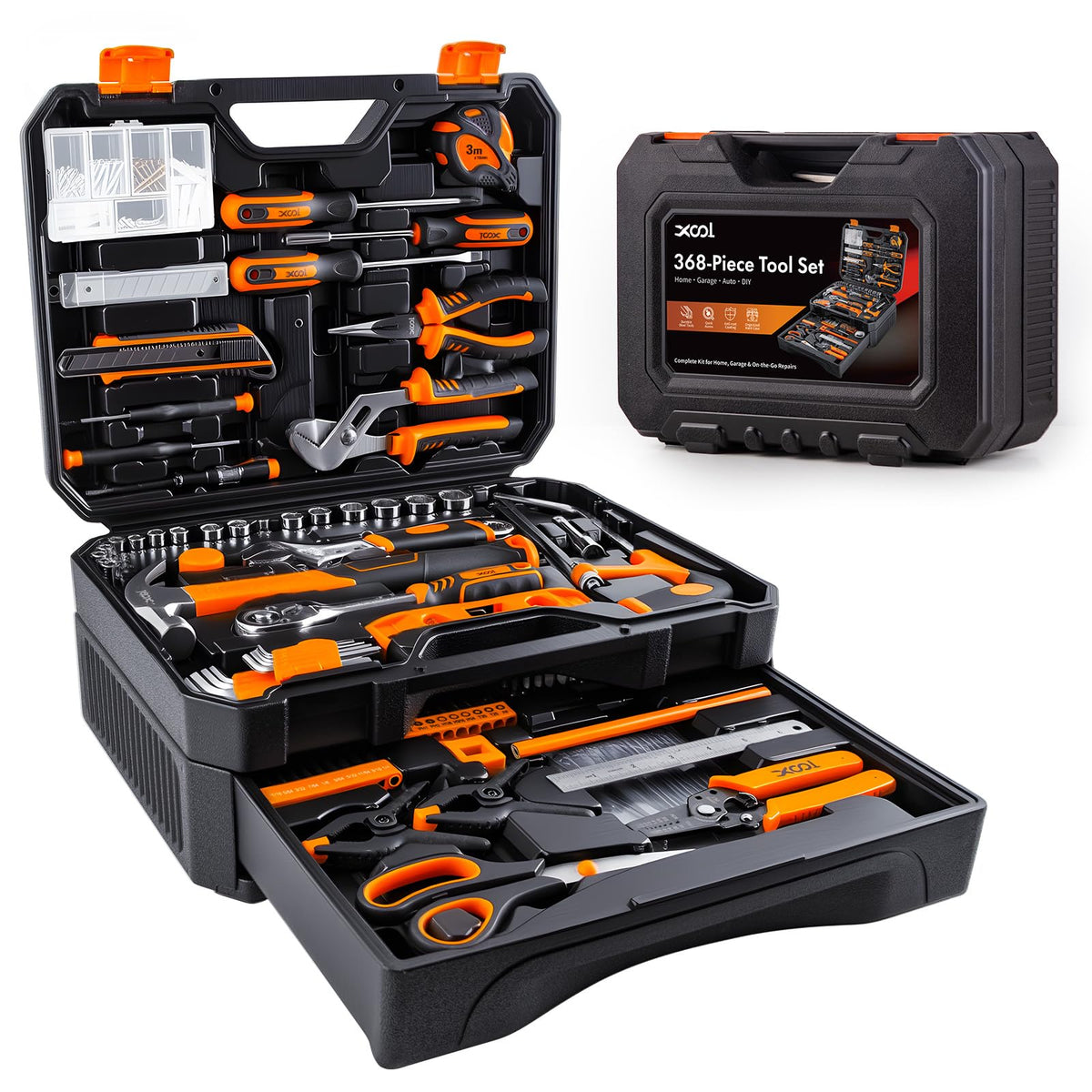 368 Piece Home Repair Tool Kit with Drawer Toolbox S915961