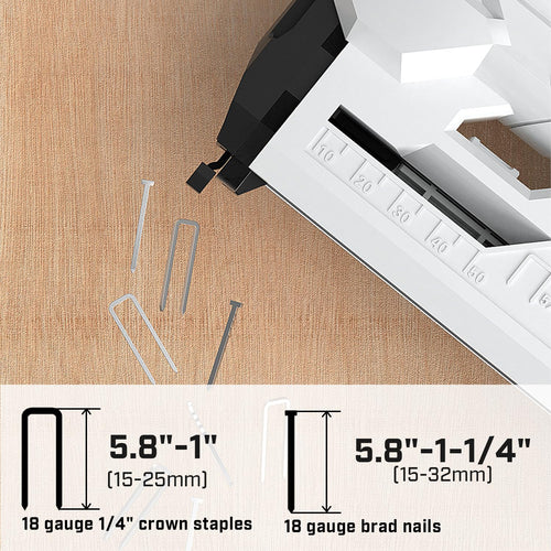 18 Gauge 2 In 1 Cordless Brad Nailer Stapler I300669