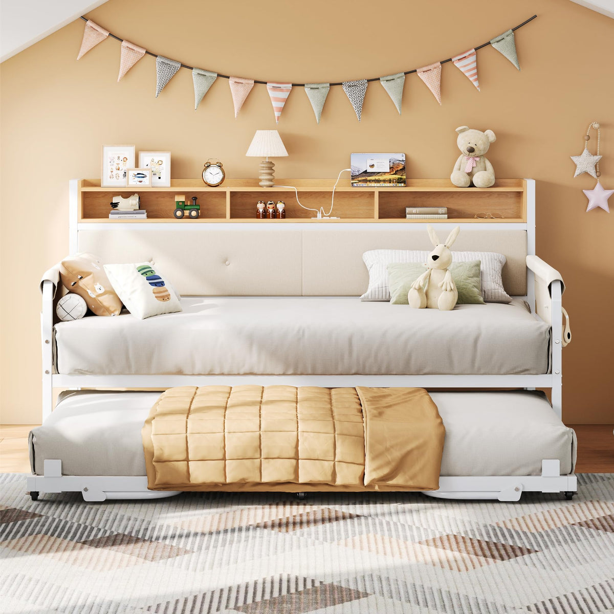 White Daybed with Trundle T98223