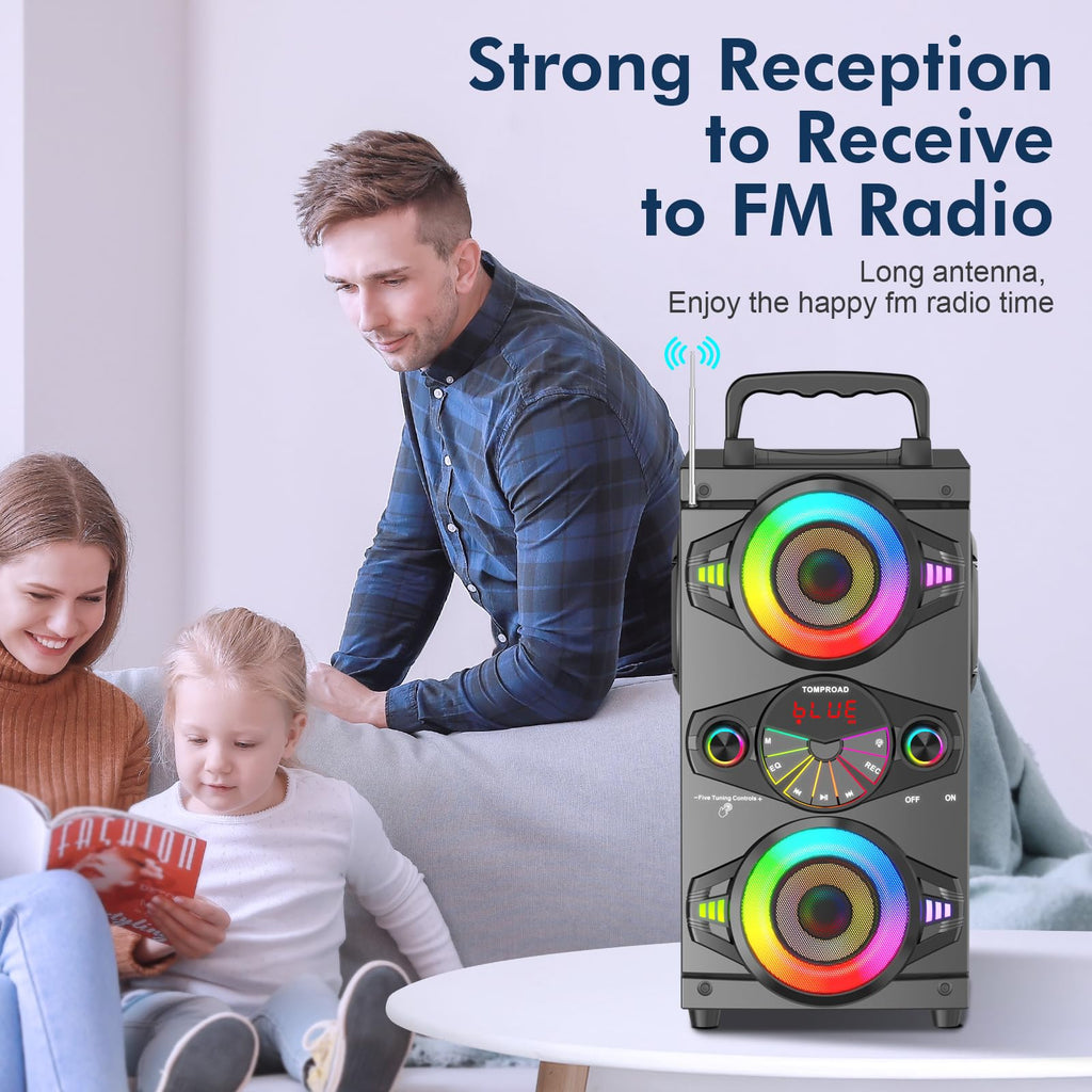 60W Portable Bluetooth Speaker with Subwoofer A19963