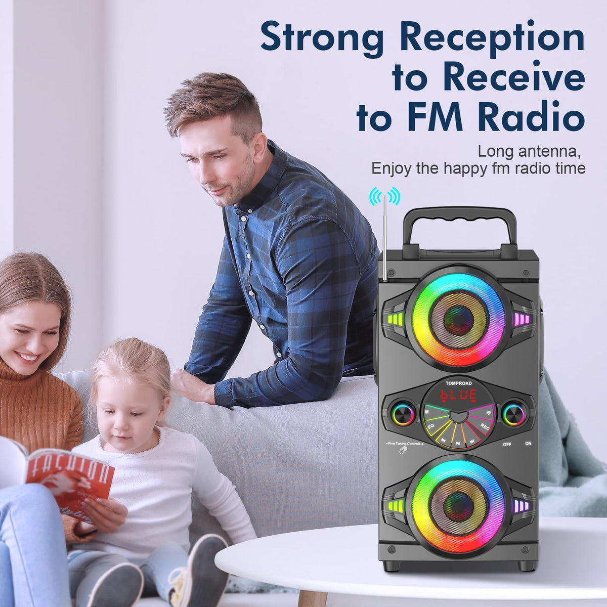 60W Portable Bluetooth Speaker with Subwoofer A19963