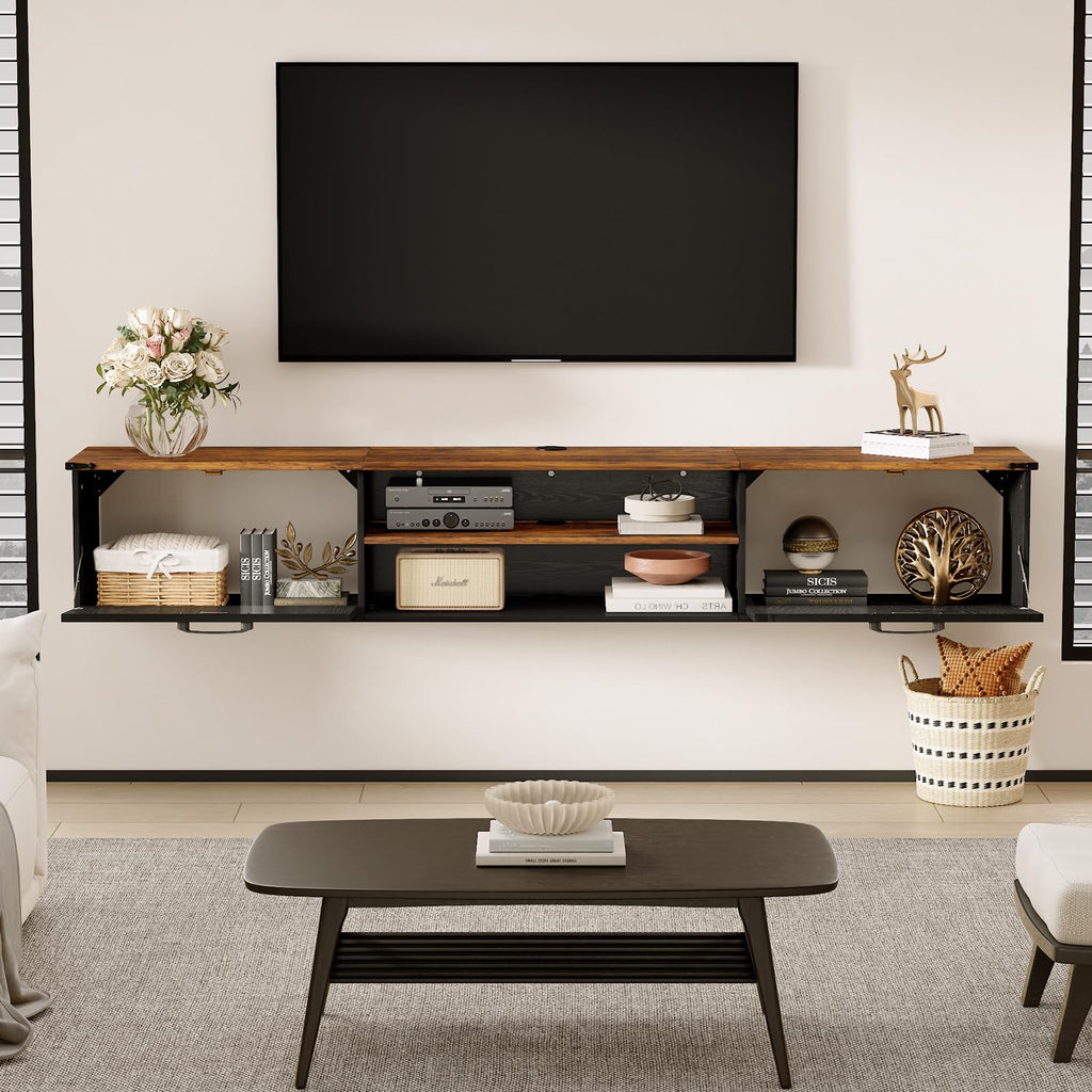 70" Black Floating TV Stand G502540