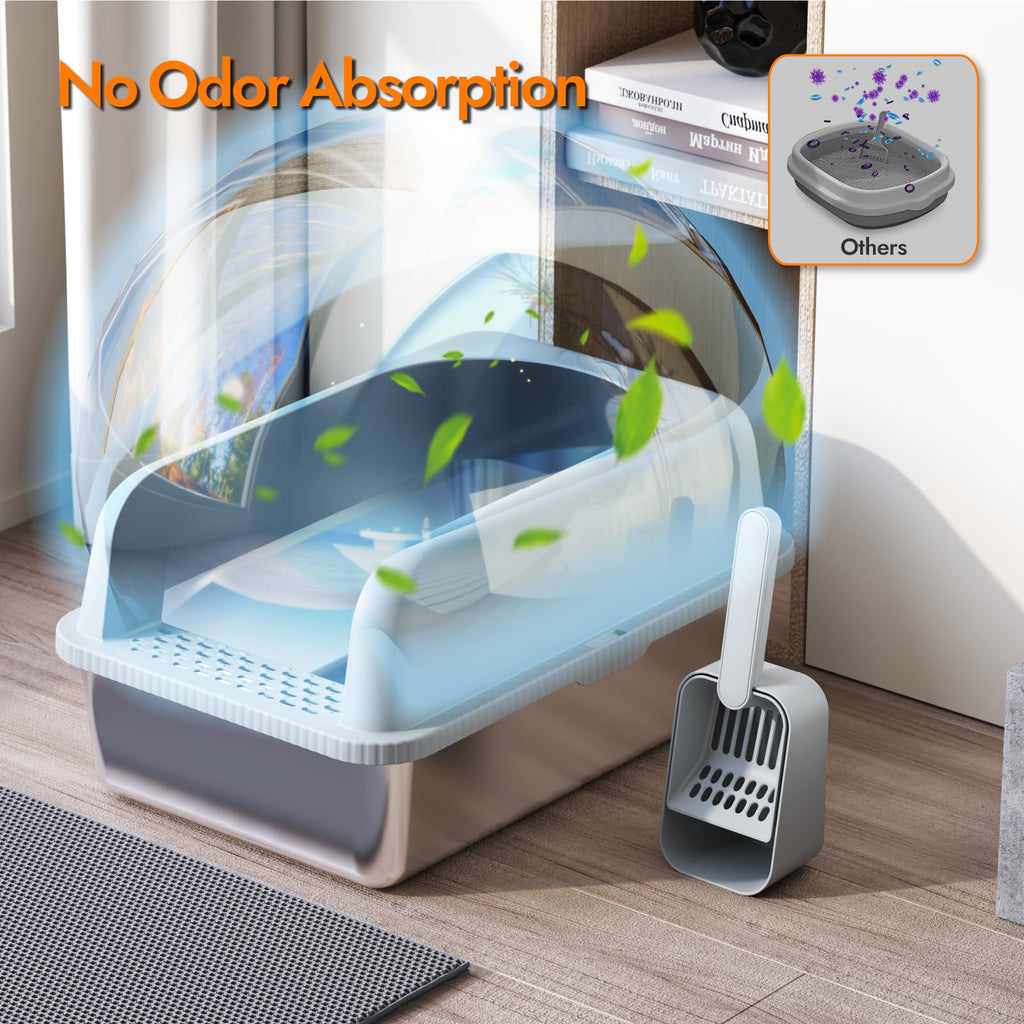 Stainless Steel Cat Litter Box with Lid L62552