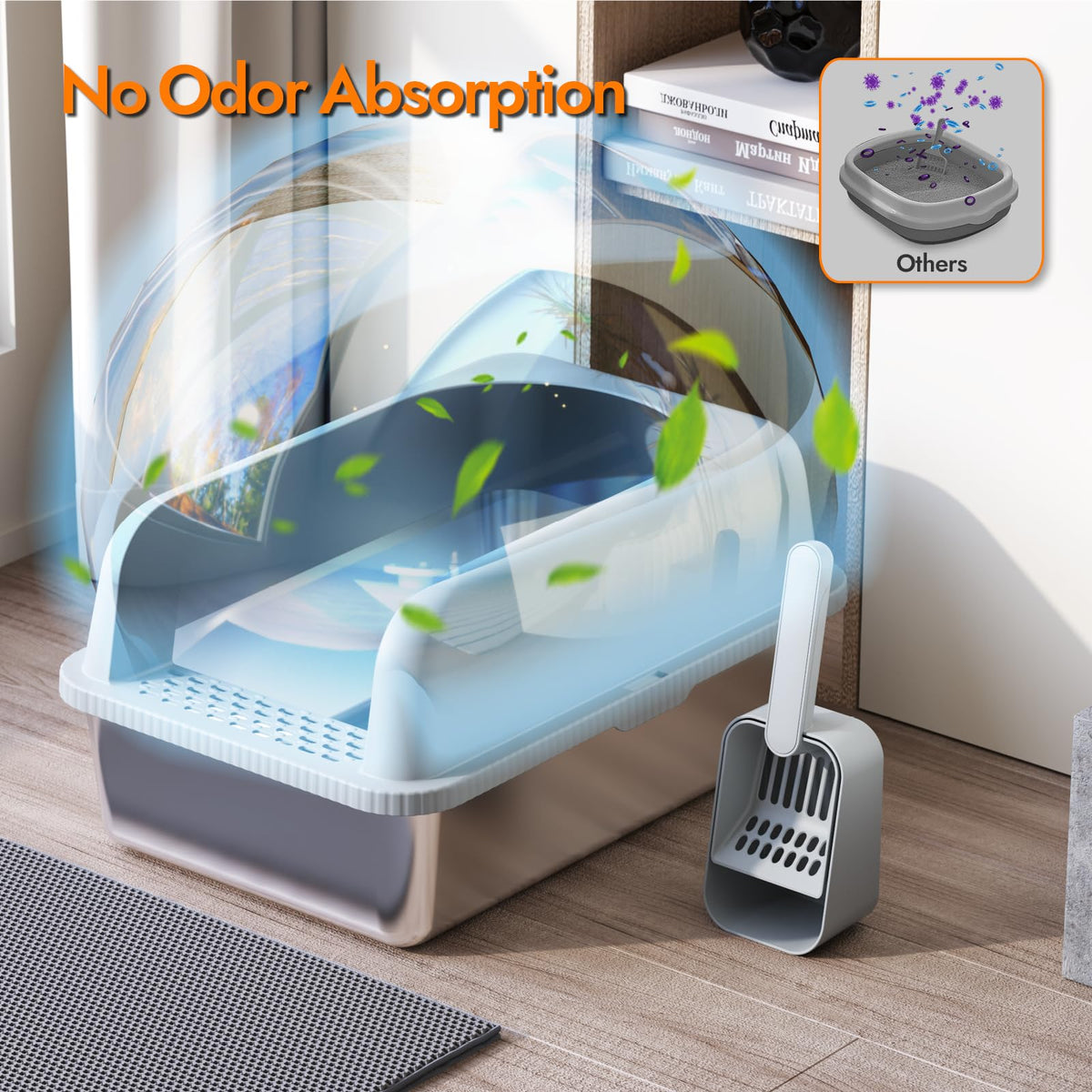 Stainless Steel Cat Litter Box with Lid L62552
