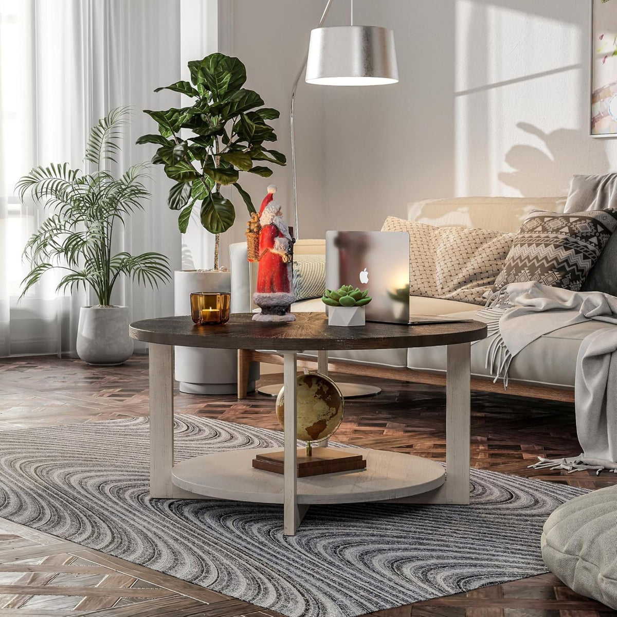 Round Farmhouse Coffee Table H91871