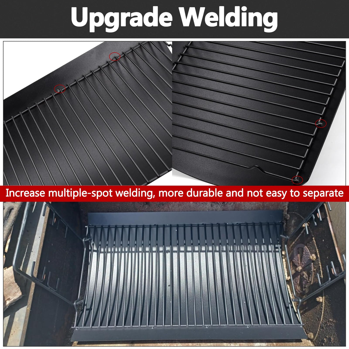 20 Inch Ash Pan Drip Pan for Charcoal Grill with 2pcs Fire Grate Hanger F15079