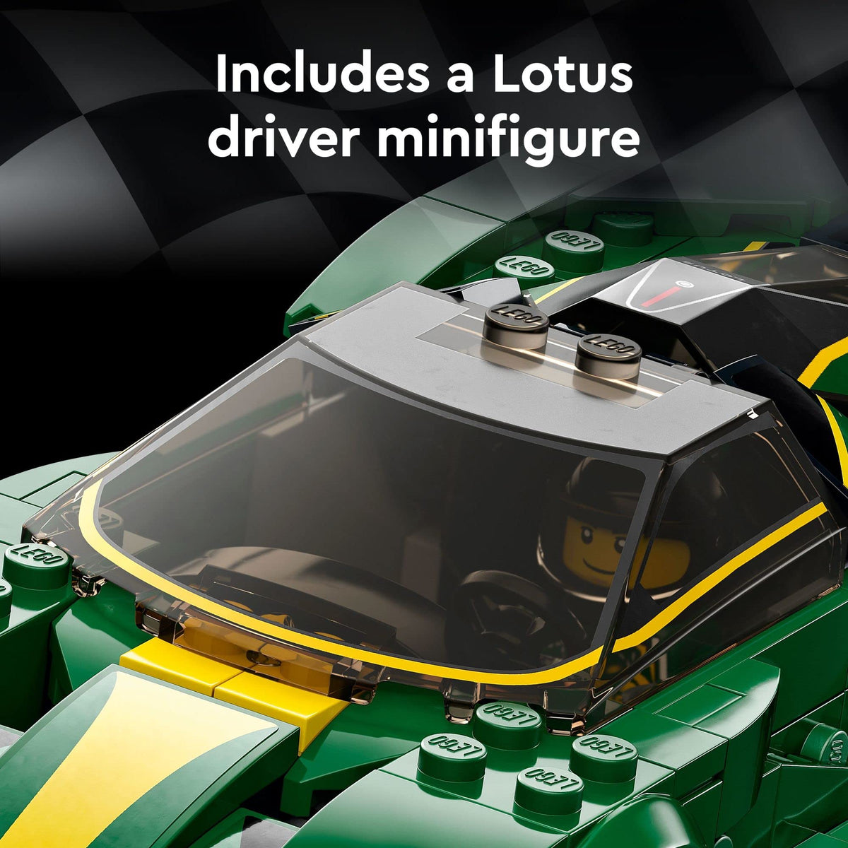 Race Car Toy Model with Racing Driver Minifigure V9725
