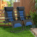 Oversized Zero Gravity Chair 2 Pack Black Blue M3576