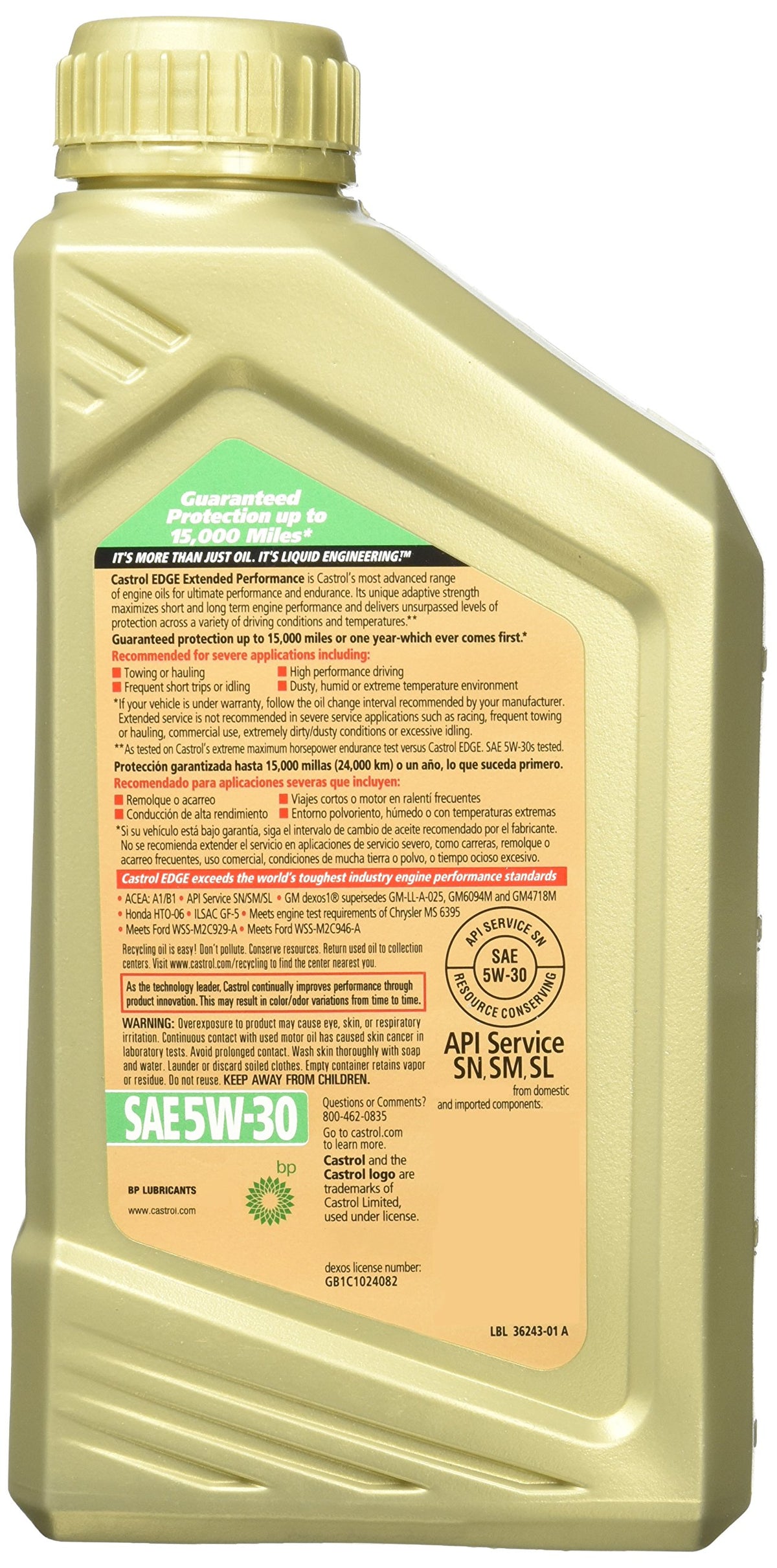 5W-30 1 Quart U9040