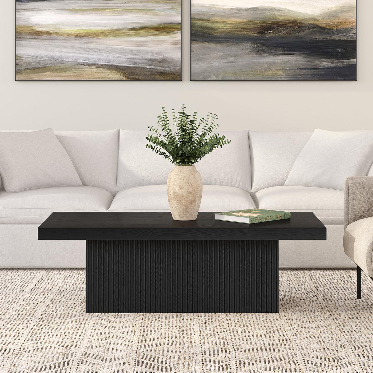 48" Modern Fluted Coffee Table Y9423
