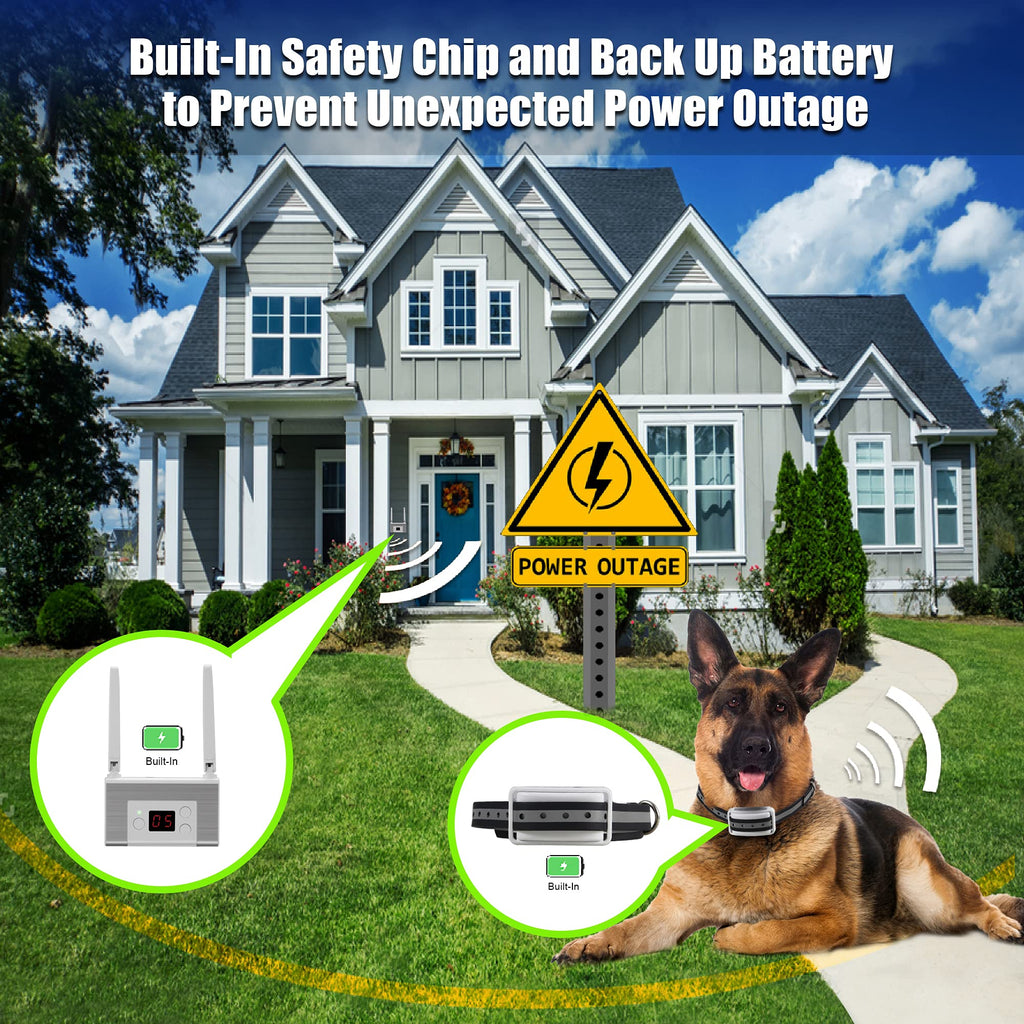 Electric Wireless Dog Fence System with Waterproof Rechargeable Collar C836